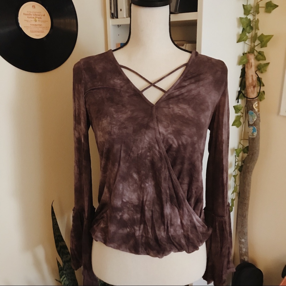 american eagle soft tie dye longsleeve | xsmall